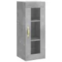 Aparador de madera contrachapada gris hormigón 34,5x34x180 cm de , Aparadores - Ref: Foro24-3199349, Precio: 87,88 €, Descuen...