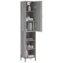 Aparador alto madera contrachapada gris Sonoma 34,5x34x180 cm by , Sideboards - Ref: Foro24-3198991, Price: 95,00 €, Discount: %