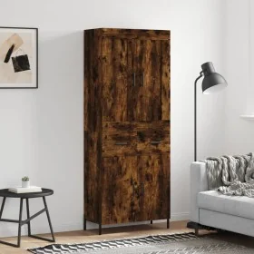 Aparador alto madera contrachapada roble ahumado 69,5x34x180 cm by , Sideboards - Ref: Foro24-3199886, Price: 160,10 €, Disco...