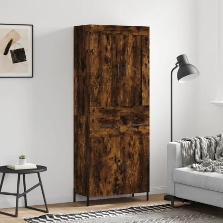 Aparador alto madera contrachapada roble ahumado 69,5x34x180 cm by , Sideboards - Ref: Foro24-3199886, Price: 160,10 €, Disco...