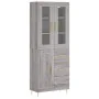 Aparador alto madera contrachapada gris sonoma 69,5x34x180 cm de , Aparadores - Ref: Foro24-3198655, Precio: 177,47 €, Descue...