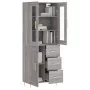 Aparador alto madera contrachapada gris sonoma 69,5x34x180 cm de , Aparadores - Ref: Foro24-3198655, Precio: 177,47 €, Descue...