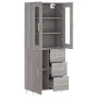 Aparador alto madera contrachapada gris sonoma 69,5x34x180 cm de , Aparadores - Ref: Foro24-3198655, Precio: 177,47 €, Descue...