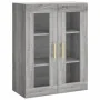 Aparador alto madera contrachapada gris sonoma 69,5x34x180 cm de , Aparadores - Ref: Foro24-3198655, Precio: 177,47 €, Descue...