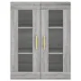 Aparador alto madera contrachapada gris sonoma 69,5x34x180 cm de , Aparadores - Ref: Foro24-3198655, Precio: 177,47 €, Descue...