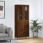 Aparador alto madera contrachapada marrón roble 69,5x34x180 cm de , Aparadores - Ref: Foro24-3198480, Precio: 203,95 €, Descu...