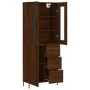 Aparador alto madera contrachapada marrón roble 69,5x34x180 cm de , Aparadores - Ref: Foro24-3198480, Precio: 203,95 €, Descu...
