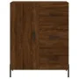 Aparador alto madera contrachapada marrón roble 69,5x34x180 cm de , Aparadores - Ref: Foro24-3198480, Precio: 203,95 €, Descu...