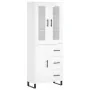 Aparador alto madera contrachapada blanco brillo 69,5x34x180 cm by , Sideboards - Ref: Foro24-3198683, Price: 205,07 €, Disco...