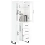 Aparador alto madera contrachapada blanco brillo 69,5x34x180 cm by , Sideboards - Ref: Foro24-3198683, Price: 205,07 €, Disco...
