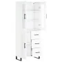 Aparador alto madera contrachapada blanco brillo 69,5x34x180 cm by , Sideboards - Ref: Foro24-3198683, Price: 205,07 €, Disco...