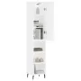 Aparador alto madera contrachapada blanco 34,5x34x180 cm by , Sideboards - Ref: Foro24-3198993, Price: 96,59 €, Discount: %