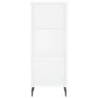 Aparador alto madera contrachapada blanco 34,5x34x180 cm by , Sideboards - Ref: Foro24-3198993, Price: 96,59 €, Discount: %