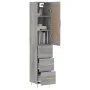 Aparador alto madera contrachapada gris Sonoma 34,5x34x180 cm by , Sideboards - Ref: Foro24-3200191, Price: 113,23 €, Discoun...