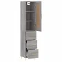 Aparador alto madera contrachapada gris Sonoma 34,5x34x180 cm by , Sideboards - Ref: Foro24-3200191, Price: 113,23 €, Discoun...