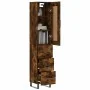 Aparador de madera contrachapada roble ahumado 34,5x34x180 cm by , Sideboards - Ref: Foro24-3200222, Price: 125,55 €, Discoun...