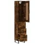 Aparador de madera contrachapada roble ahumado 34,5x34x180 cm by , Sideboards - Ref: Foro24-3200222, Price: 125,55 €, Discoun...