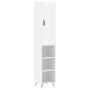 Aparador alto madera contrachapada blanco 34,5x34x180 cm by , Sideboards - Ref: Foro24-3200297, Price: 94,13 €, Discount: %