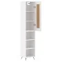Aparador alto madera contrachapada blanco 34,5x34x180 cm by , Sideboards - Ref: Foro24-3200297, Price: 94,13 €, Discount: %