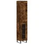 Aparador de madera contrachapada roble ahumado 34,5x34x180 cm de , Aparadores - Ref: Foro24-3200414, Precio: 103,06 €, Descue...
