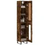 Aparador de madera contrachapada roble ahumado 34,5x34x180 cm de , Aparadores - Ref: Foro24-3200414, Precio: 103,06 €, Descue...