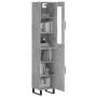 Aparador de madera contrachapada gris hormigón 34,5x34x180 cm de , Aparadores - Ref: Foro24-3199197, Precio: 119,26 €, Descue...