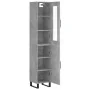 Aparador de madera contrachapada gris hormigón 34,5x34x180 cm de , Aparadores - Ref: Foro24-3199197, Precio: 119,26 €, Descue...