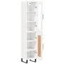 Aparador alto madera contrachapada blanco brillo 34,5x34x180 cm de , Aparadores - Ref: Foro24-3199515, Precio: 115,26 €, Desc...