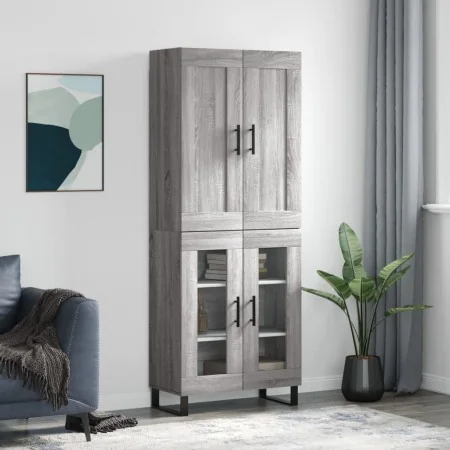Aparador alto madera contrachapada gris sonoma 69,5x34x180 cm von , Sideboards - Ref: Foro24-3199647, Preis: 155,70 €, Rabatt: %