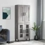 Aparador alto madera contrachapada gris sonoma 69,5x34x180 cm von , Sideboards - Ref: Foro24-3199647, Preis: 155,70 €, Rabatt: %