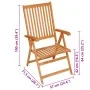 Sillas de jardín 6 uds madera maciza teca cojines cuadros gris by , Garden chairs - Ref: Foro24-3065574, Price: 760,13 €, Dis...