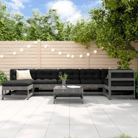 Juego de muebles de jardín 8 piezas madera maciza de pino by , Garden sets - Ref: Foro24-3186286, Price: 480,09 €, Discount: %