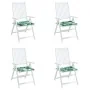 Cojines de silla 4 uds tela estampado de hojas 40x40x3 cm de , Cojines para sillas y sofás - Ref: Foro24-361003, Precio: 26,5...