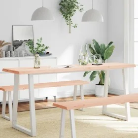 Tablero de mesa madera maciza borde natural 180x40x(2-4) cm by , Table tops - Ref: Foro24-363908, Price: 64,59 €, Discount: %