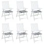 Cojines de silla de jardín 6 uds tela a cuadros gris 40x40x3 cm von , Kissen für Stühle und Sofas - Ref: Foro24-314037, Preis...