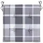 Cojines de silla de jardín 6 uds tela a cuadros gris 40x40x3 cm von , Kissen für Stühle und Sofas - Ref: Foro24-314037, Preis...