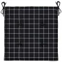 Cojines de silla de jardín 4 uds tela a cuadros negro 50x50x3cm de , Cojines para sillas y sofás - Ref: Foro24-361081, Precio...