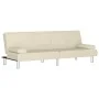 Sofá cama con portavasos cuero sintético color crema by , Sofas - Ref: Foro24-351927, Price: 315,65 €, Discount: %
