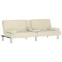 Sofá cama con portavasos cuero sintético color crema by , Sofas - Ref: Foro24-351927, Price: 315,65 €, Discount: %