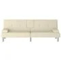 Sofá cama con portavasos cuero sintético color crema by , Sofas - Ref: Foro24-351927, Price: 315,65 €, Discount: %