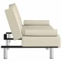 Sofá cama con portavasos cuero sintético color crema by , Sofas - Ref: Foro24-351927, Price: 315,65 €, Discount: %