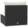 Sofá de 4 plazas con cojines ratán sintético negro by , Garden sets - Ref: Foro24-317497, Price: 462,40 €, Discount: %