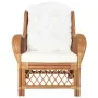 Sofá con cojín ratán natural y lino marrón claro by , Sofas - Ref: Foro24-325471, Price: 262,81 €, Discount: %