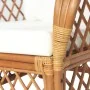 Sofá con cojín ratán natural y lino marrón claro by , Sofas - Ref: Foro24-325471, Price: 262,81 €, Discount: %