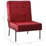 Silla de relajación de terciopelo color vino tinto 65x79x87 cm by , Chairs - Ref: Foro24-325775, Price: 146,94 €, Discount: %