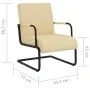 Silla voladiza cuero sintético crema de , Sillones - Ref: Foro24-325782, Precio: 196,13 €, Descuento: %