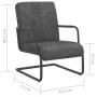 Silla voladiza de terciopelo gris oscuro de , Sillones - Ref: Foro24-325789, Precio: 155,73 €, Descuento: %