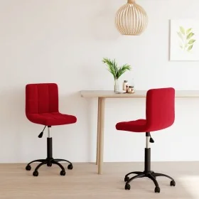 Sillas de comedor giratorias 2 uds terciopelo rojo vino tinto von , Essstühle - Ref: Foro24-334373, Preis: 111,27 €, Rabatt: %