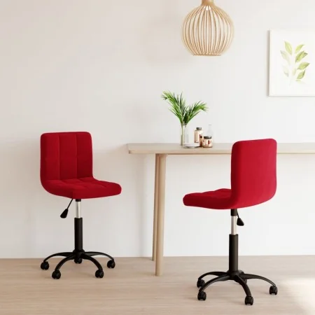 Sillas de comedor giratorias 2 uds terciopelo rojo vino tinto by , dining chairs - Ref: Foro24-334373, Price: 111,27 €, Disco...