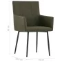 Sillas de comedor con reposabrazos 2 unidades tela marrón by , dining chairs - Ref: Foro24-281843, Price: 169,90 €, Discount: %